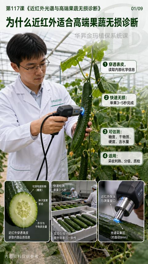 为什么近红外适合高端果蔬无损诊断（第117课《近红外光谱与高端果蔬无损诊断）｜华昇金玛植保系统课技术图