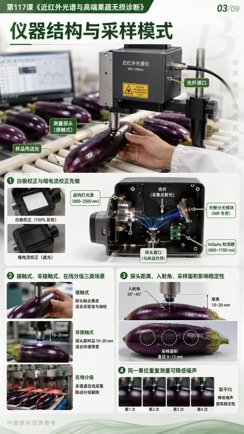 仪器结构与采样模式（第117课《近红外光谱与高端果蔬无损诊断）｜华昇金玛植保系统课技术图
