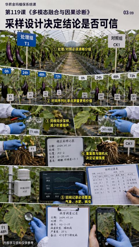 采样设计决定结论是否可信（第119课《多模态融合与因果诊断）｜华昇金玛植保系统课技术图