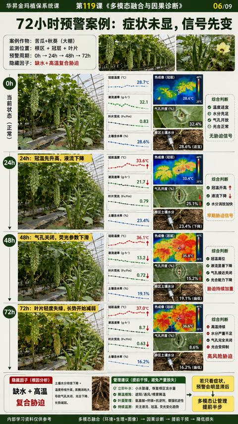 72小时预警案例：症状未显，信号先变｜华昇金玛植保系统课技术图