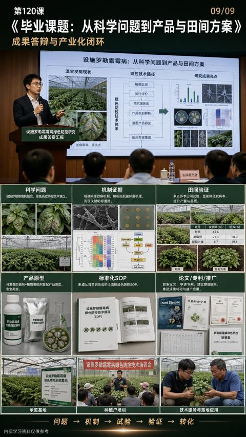 毕业课题：从科学问题到产品与田间方案（设施罗勒霜霉病）｜华昇金玛植保系统课技术图