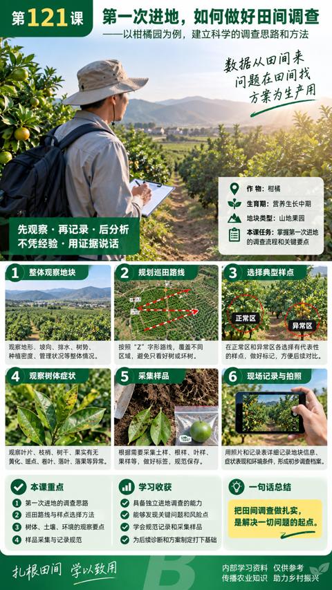 数据从田间来（以柑橘园为例，建立科学的调查思路和方法）｜华昇金玛植保系统课技术图