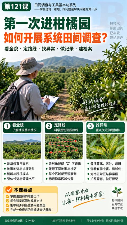 如何开展系统田间调查？微2（田间调查与工具基本功系列）｜华昇金玛植保系统课技术图