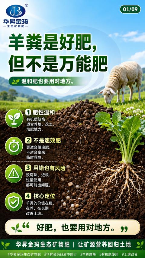 羊粪是好肥（温和肥也要用对地方）｜华昇金玛植保系统课技术图
