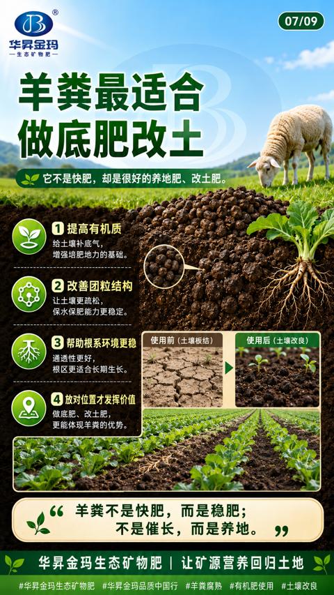 做底肥改土（它不是快肥，却是很好的养地肥、改土肥）｜华昇金玛植保系统课技术图