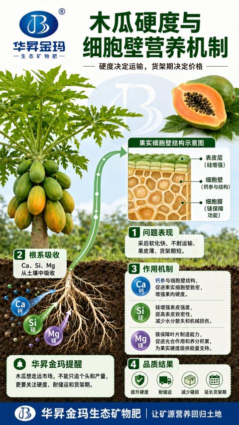 木瓜硬度与（木瓜想走远市场，不能只追个头和产量）｜华昇金玛植保系统课技术图