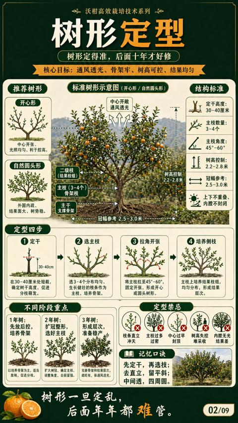 树形定型（核心目标）｜华昇金玛植保系统课技术图