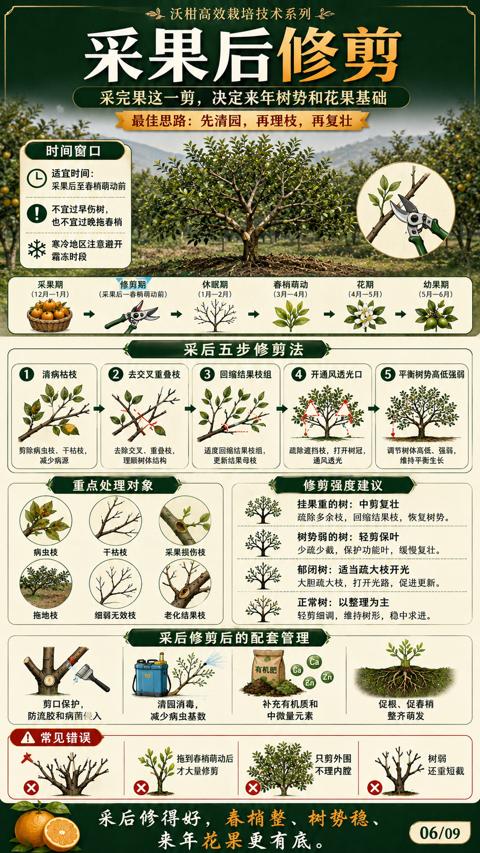 采果后修剪（采完果这一剪，决定来年树势和花果基础）｜华昇金玛植保系统课技术图
