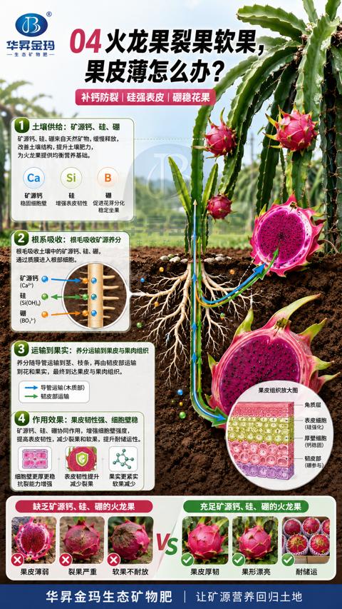 果皮薄怎么办（提高表皮韧性，减少裂果和软果，提升耐储运性）｜华昇金玛植保系统课技术图