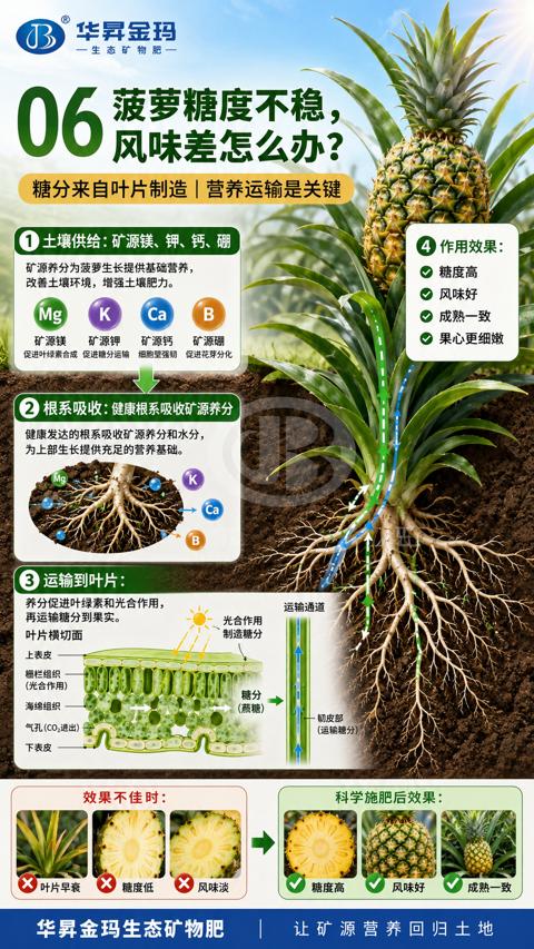 菠萝糖度不稳（2 根系吸收）｜华昇金玛植保系统课技术图