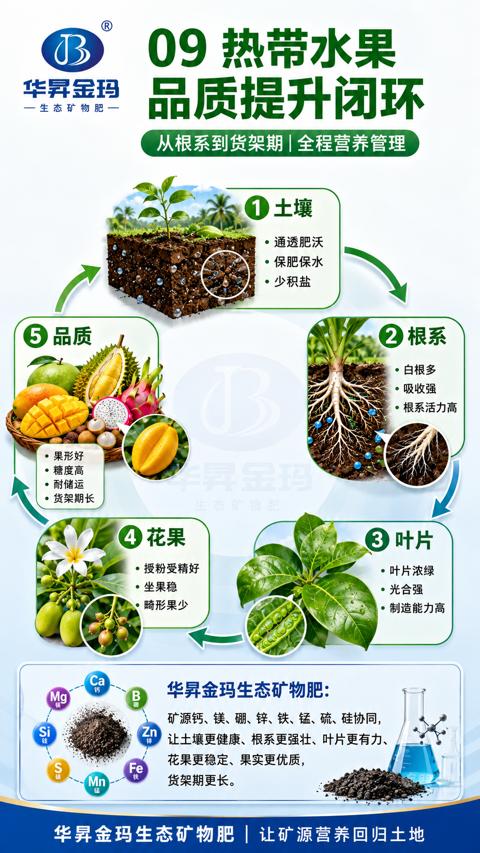 品质提升闭环（矿源钙、镁、硼、锌、铁、锰、硫、硅协同）｜华昇金玛植保系统课技术图