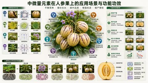 中微量元素在人参果上的应用场景与功能功效｜华昇金玛植保系统课技术图