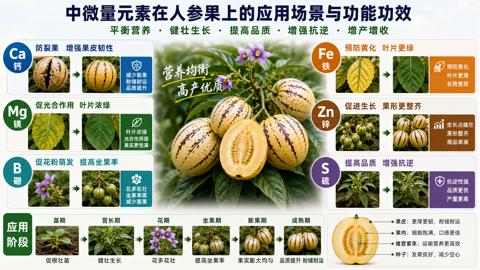 营养均衡（中微量元素在人参果上的应用场景与功能功效）｜华昇金玛植保系统课技术图