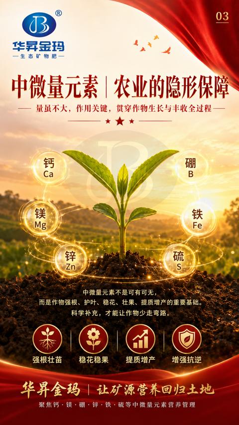 中微量元素|农业的隐形保障（而是作物强根、护叶、稳花、壮果、提质增产的重要基础）｜华昇金玛植保系统课技术图