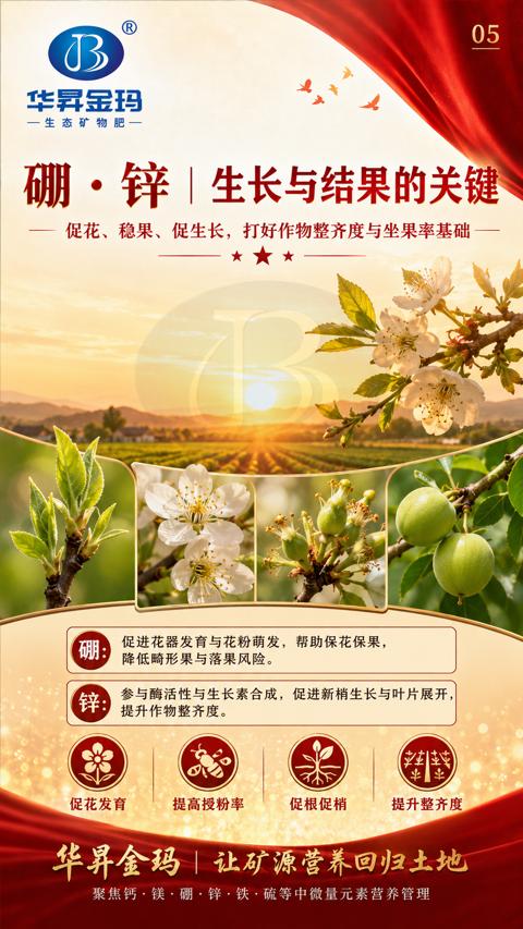 硼•锌|生长与结果的关键（参与酶活性与生长素合成，促进新梢生长与叶片展开）｜华昇金玛植保系统课技术图
