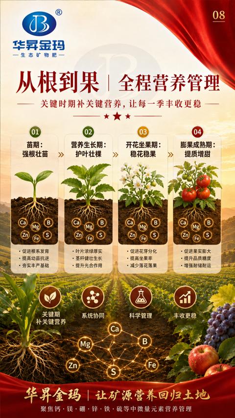 从根到果| 全程营养管理（关键时期补关键营养，让每一季丰收更稳）｜华昇金玛植保系统课技术图