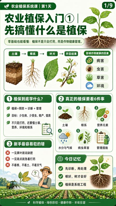 先搞懂什么是植保（零基础也能看懂）｜华昇金玛植保系统课技术图