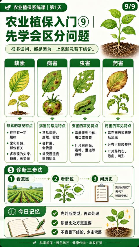 先学会区分问题（很多误判，都是因为一上来就急着下结论）｜华昇金玛植保系统课技术图