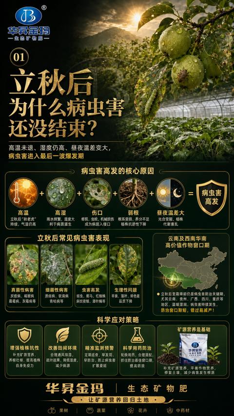 立秋后（高温未退、湿度仍高、昼夜温差变大）｜华昇金玛植保系统课技术图
