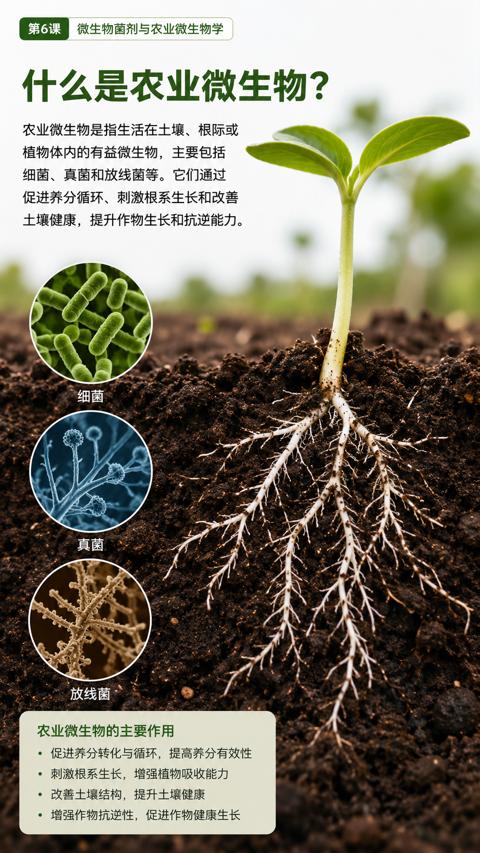 什么是农业微生物（土壤健康，提升作物生长和抗逆能力）｜华昇金玛植保系统课技术图