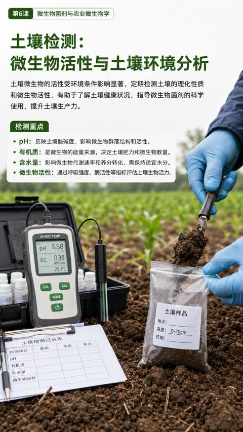 微生物活性与土壤环境分析（土壤微生物的活性受环境条件影响显著，定期检测土壤的理化性质）｜华昇金玛植保系统课技术图