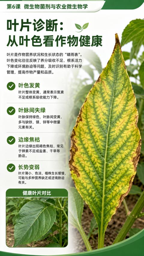 叶片诊断（叶片是作物营养状况和生长状态的“晴雨表）｜华昇金玛植保系统课技术图