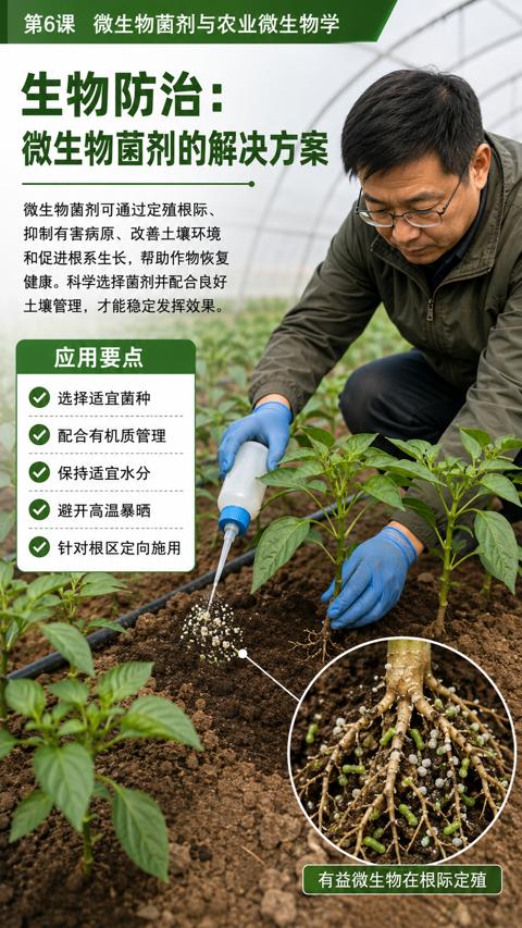 生物防治（和促进根系生长，帮助作物恢复）｜华昇金玛植保系统课技术图