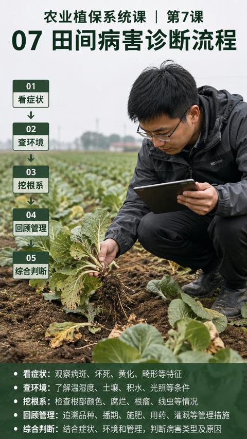07 田间病害诊断流程（回顾管理）｜华昇金玛植保系统课技术图