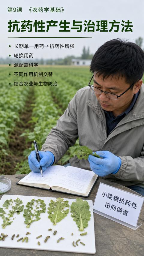 小菜蛾抗药性（抗药性产生与治理方法）｜华昇金玛植保系统课技术图