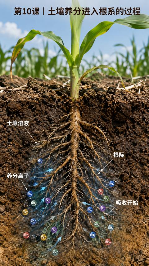 第10课 | 土壤养分进入根系的过程（土壤溶液）｜华昇金玛植保系统课技术图
