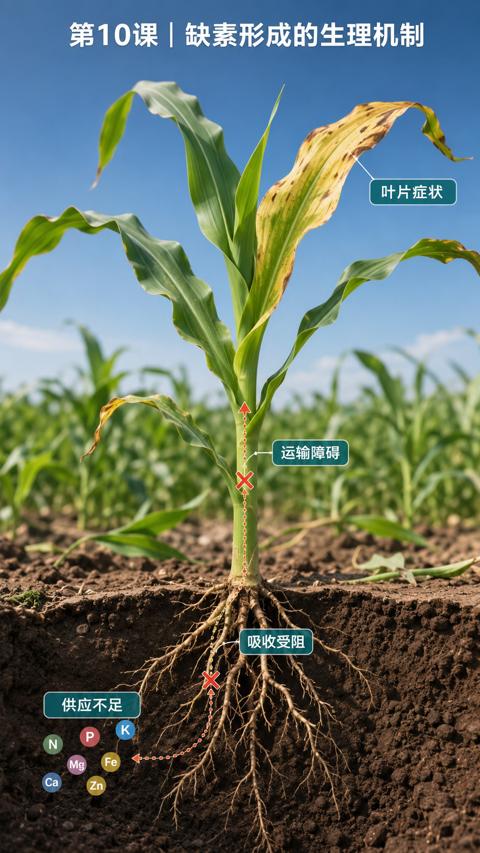 第10课 | 缺素形成的生理机制（叶片症状）｜华昇金玛植保系统课技术图