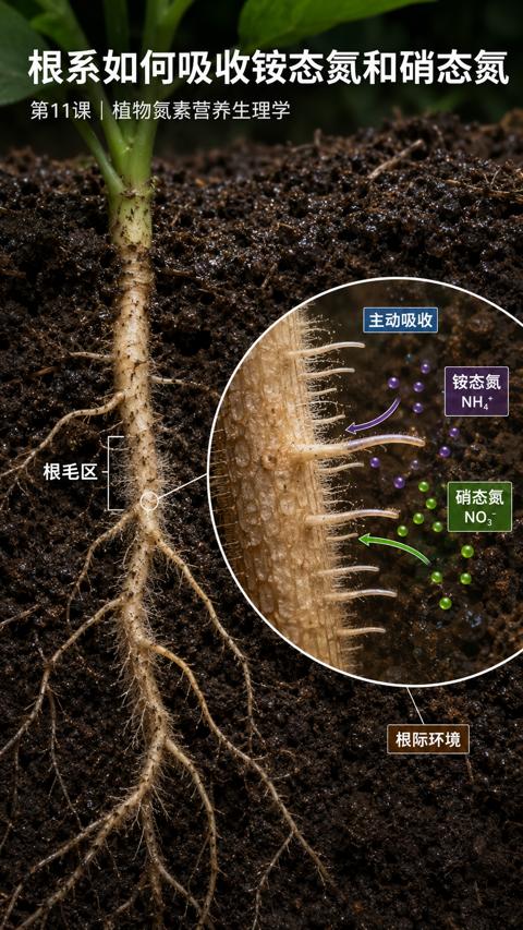 根系如何吸收铵态氮和硝态氮｜华昇金玛植保系统课技术图