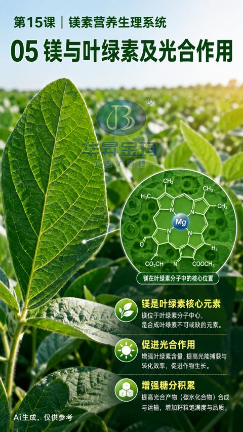 05镁与叶绿素及光合作用（提高光合产物（碳水化合物）合成）｜华昇金玛植保系统课技术图