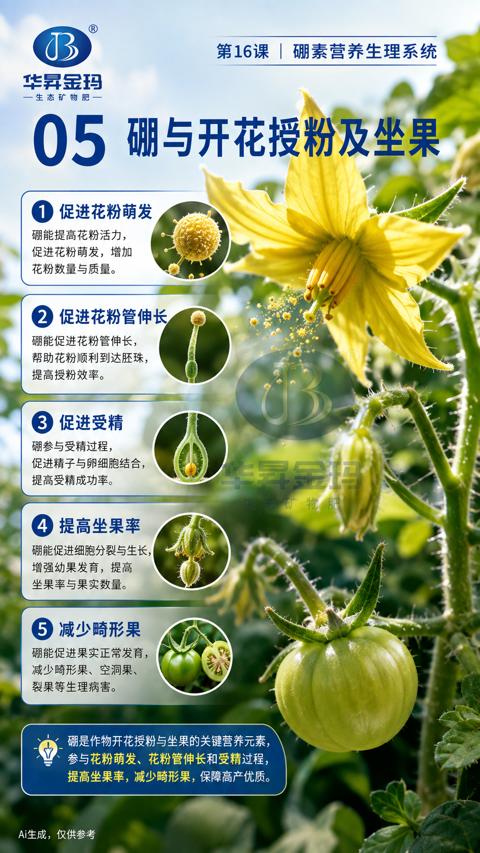 05 硼与开花授粉及坐果（硼是作物开花授粉与坐果的关键营养元素）｜华昇金玛植保系统课技术图