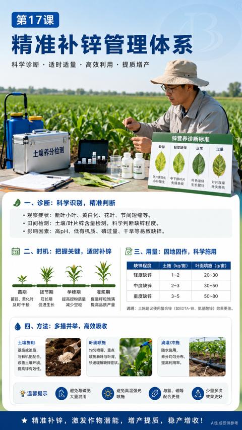 精准补锌管理体系（田间检测）｜华昇金玛植保系统课技术图