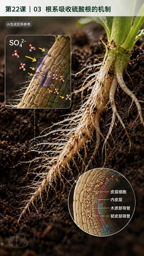 SO4（根系吸收硫酸根的机制）｜华昇金玛植保系统课技术图