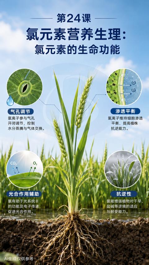 氯元素营养生理（水分蒸腾与气体交换）｜华昇金玛植保系统课技术图