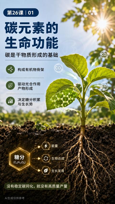 生命功能（没有稳定碳同化，就没有高质量产量）｜华昇金玛植保系统课技术图