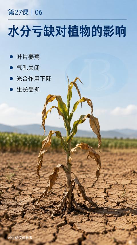 水分亏缺对植物的影响｜华昇金玛植保系统课技术图