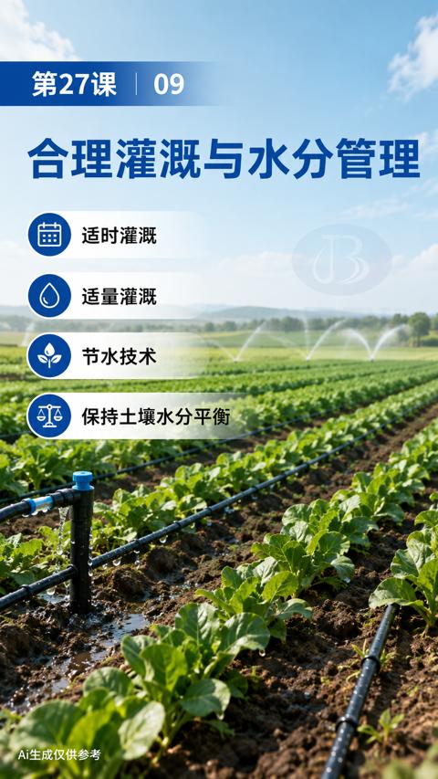 合理灌溉与水分管理｜华昇金玛植保系统课技术图