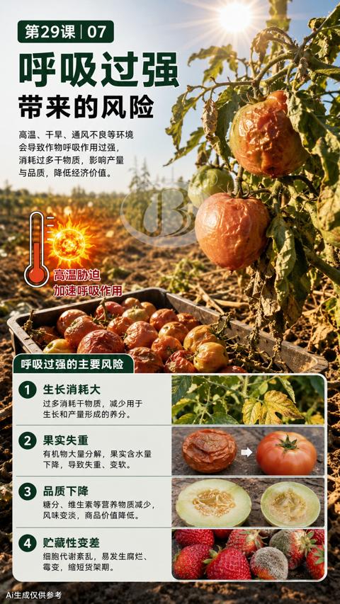 呼吸过强（糖分、维生素等营养物质减少）｜华昇金玛植保系统课技术图