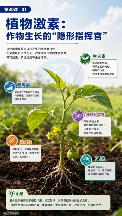 植物激素（五大经典植物激素相互作用、相互影响，共同调控作物的生长发育）｜华昇金玛植保系统课技术图