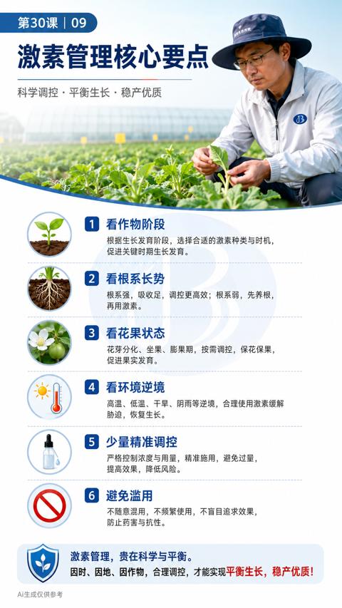 激素管理核心要点（高温、低温、干旱、阴雨等逆境，合理使用激素缓解）｜华昇金玛植保系统课技术图