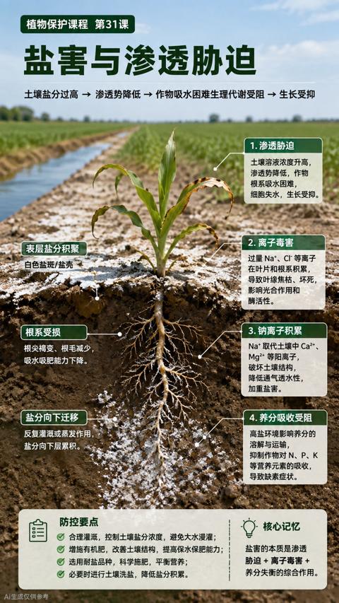 盐害与渗透胁迫（植物保护课程 第31课）｜华昇金玛植保系统课技术图