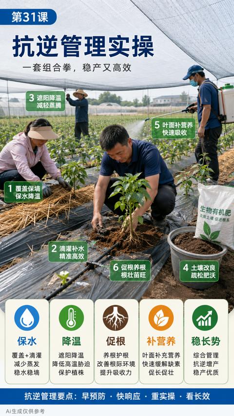 抗逆管理实操（一套组合拳，稳产又高效）｜华昇金玛植保系统课技术图
