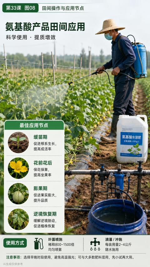 氨基酸产品田间应用（注意事项）｜华昇金玛植保系统课技术图