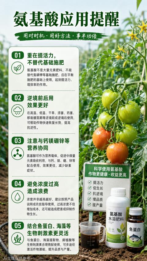 氨基酸应用提醒（移栽缓苗期等逆境前或逆境后使用）｜华昇金玛植保系统课技术图
