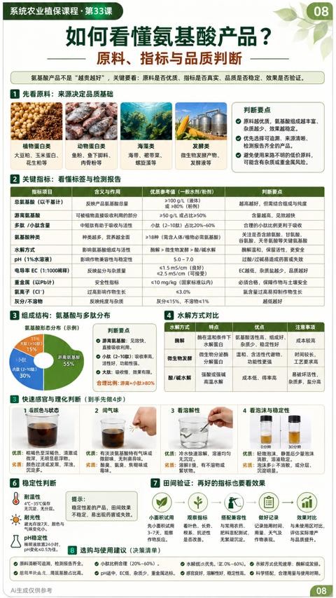 如何看懂氨基酸产品（小肽（2-10肽）占比20%-60%）｜华昇金玛植保系统课技术图