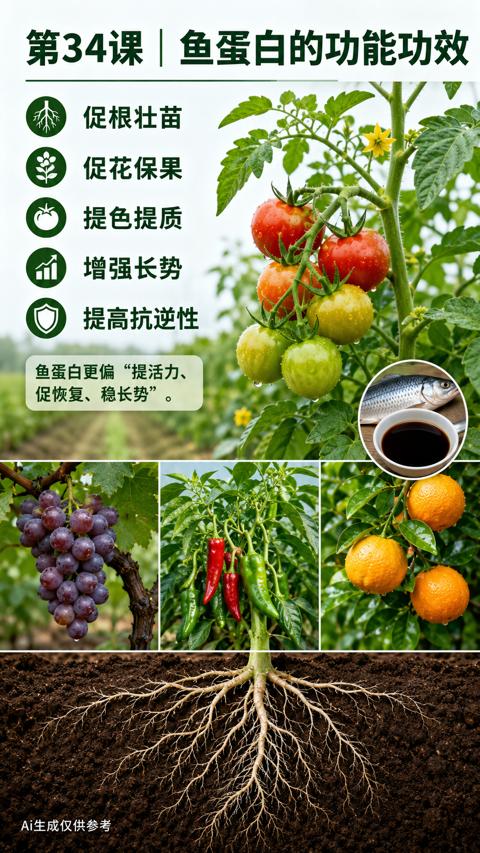 第34课|鱼蛋白的功能功效（促恢复、稳长势）｜华昇金玛植保系统课技术图