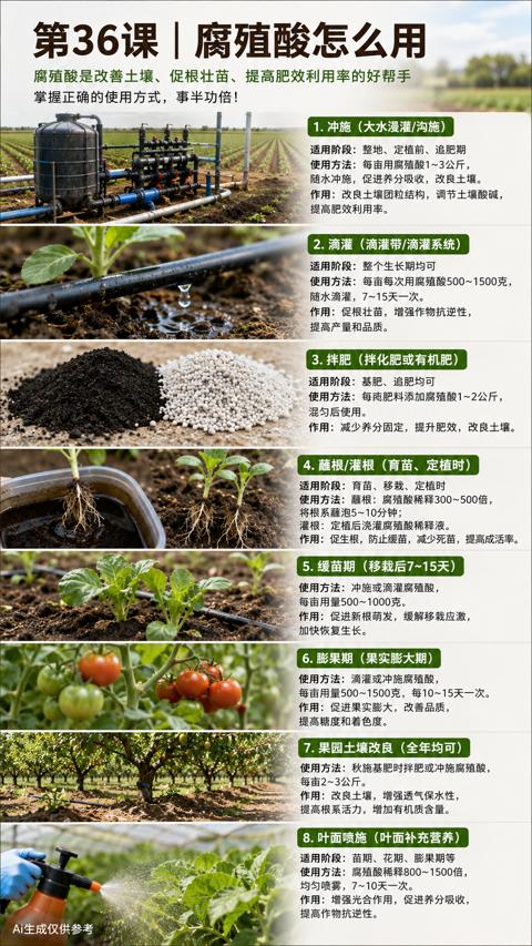 第36课|腐殖酸怎么用（腐殖酸是改善土壤、促根壮苗、提高肥效利用率的好帮手）｜华昇金玛植保系统课技术图